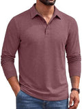 Classic Heathered Long Sleeve Polo Shirt (US Only)