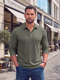 Classic Heathered Long Sleeve Polo Shirt (US Only)