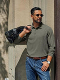 Classic Heathered Long Sleeve Polo Shirt (US Only)