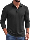 Classic Heathered Long Sleeve Polo Shirt (US Only)