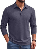 Classic Heathered Long Sleeve Polo Shirt (US Only)