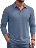 Classic Heathered Long Sleeve Polo Shirt (US Only)