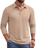 Classic Heathered Long Sleeve Polo Shirt (US Only)