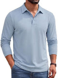 Classic Heathered Long Sleeve Polo Shirt (US Only)