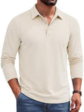 Classic Heathered Long Sleeve Polo Shirt (US Only)