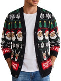 Holiday Knit Cardigan Sweater V Neck Button Down (US Only)