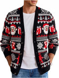 Holiday Knit Cardigan Sweater V Neck Button Down (US Only)