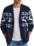 Holiday Knit Cardigan Sweater V Neck Button Down (US Only)