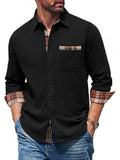 Corduroy Button Down Long Sleeve Shirt Jacket (US Only)