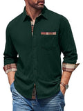 Corduroy Button Down Long Sleeve Shirt Jacket (US Only)