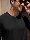 Essential 100% Cotton Long Sleeve Henley Shirt (US Only)