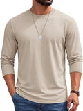 Cotton Crew Neck Long Sleeve Basic Classic T-Shirt (US Only)