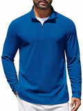 Lightweight Waffle Knit Quarter Zip Mock Neck Pullover Sweatshirt (US Only)