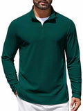 Lightweight Waffle Knit Quarter Zip Mock Neck Pullover Sweatshirt (US Only)