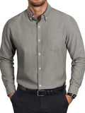 Cotton Oxford Long Sleeve Button Down Dress Shirt (US Only)