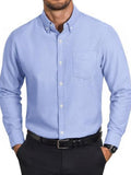 Cotton Oxford Long Sleeve Button Down Dress Shirt (US Only)