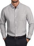 Cotton Oxford Long Sleeve Button Down Dress Shirt (US Only)