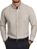 Cotton Oxford Long Sleeve Button Down Dress Shirt (US Only)