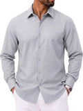 Casual Long Sleeve Button Down Denim Shirt (US Only)