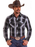 Western Cowboy Shirt Pearl Snap Button Down Casual Work Shirt (US Only)