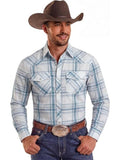 Western Cowboy Shirt Pearl Snap Button Down Casual Work Shirt (US Only)