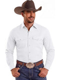 Western Cowboy Shirt Pearl Snap Button Down Casual Work Shirt (US Only)