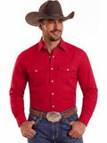 Western Cowboy Shirt Pearl Snap Button Down Casual Work Shirt (US Only)
