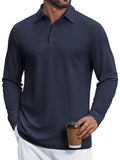 Cotton Pique Long Sleeve Classic Polo Shirt (US Only)