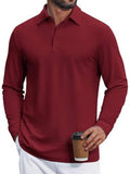 Cotton Pique Long Sleeve Classic Polo Shirt (US Only)
