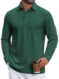 Cotton Pique Long Sleeve Classic Polo Shirt (US Only)