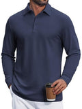 Cotton Pique Long Sleeve Classic Polo Shirt (US Only)