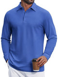 Cotton Pique Long Sleeve Classic Polo Shirt (US Only)