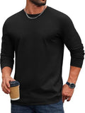 Essential 100% Cotton Long Sleeve Crew Neck Tee (US Only)