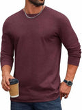 Essential 100% Cotton Long Sleeve Crew Neck Tee (US Only)