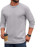 Essential 100% Cotton Long Sleeve Crew Neck Tee (US Only)