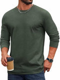 Essential 100% Cotton Long Sleeve Crew Neck Tee (US Only)