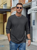 Essential 100% Cotton Long Sleeve Crew Neck Tee (US Only)