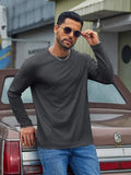 Essential 100% Cotton Long Sleeve Crew Neck Tee (US Only)