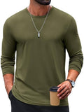Crew Neck Long Sleeve Basic Soft Casual T-Shirt (US Only)