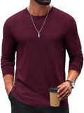 Crew Neck Long Sleeve Basic Soft Casual T-Shirt (US Only)