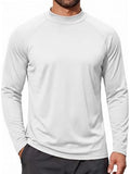 Fleece Lined Mock Neck Long Sleeve Thermal Shirt (US Only)