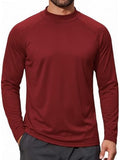 Fleece Lined Mock Neck Long Sleeve Thermal Shirt (US Only)