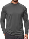Fleece Lined Mock Neck Long Sleeve Thermal Shirt (US Only)