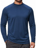 Fleece Lined Mock Neck Long Sleeve Thermal Shirt (US Only)