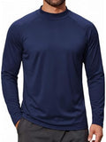 Fleece Lined Mock Neck Long Sleeve Thermal Shirt (US Only)