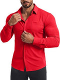 Muscle Fit Wrinkle-Free Stretch Long Sleeve Dress Shirt (US Only)