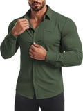 Muscle Fit Wrinkle-Free Stretch Long Sleeve Dress Shirt (US Only)