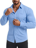 Muscle Fit Wrinkle-Free Stretch Long Sleeve Dress Shirt (US Only)