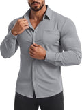 Muscle Fit Wrinkle-Free Stretch Long Sleeve Dress Shirt (US Only)