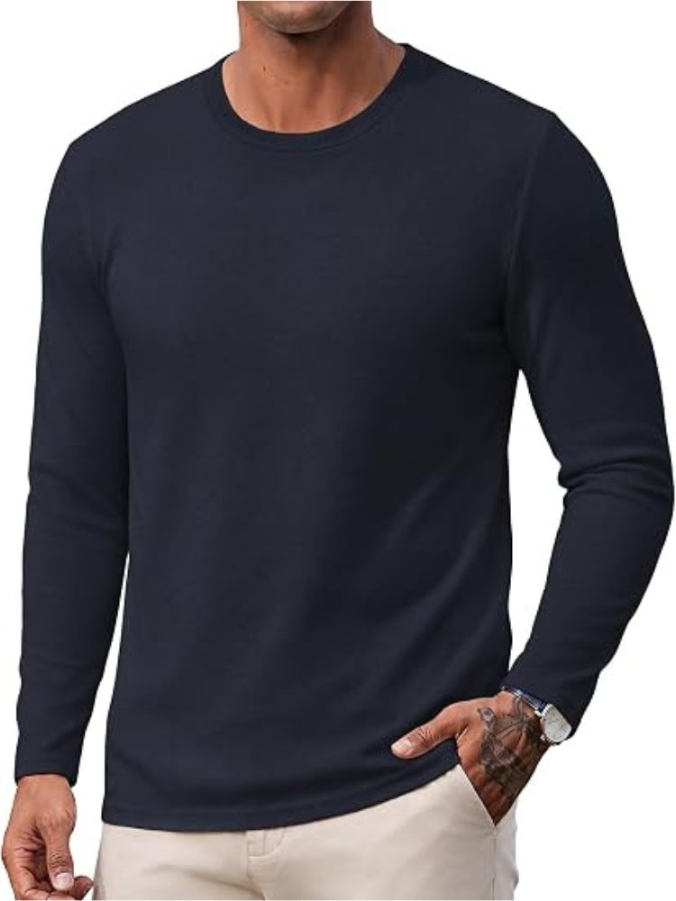 トップス OVY Original Fabric Basic Crew Neck Crew Neck Long Sleeve Soft Lightweight Basic T-Shirt (US Only